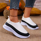 Mesh Contrast Flat Slip-Ons