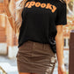 SPOOKY Round Neck Short Sleeve T-Shirt