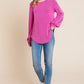 BOMBOM Long Sleeve Curved Hem Ribbed T-Shirt