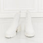 MMShoes Work For It Matte Lug Sole Chelsea Boots in White