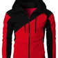 Men's Color Block Zip-Up Hoodie
