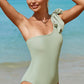 Tied One Shoulder One-Piece Swimwear
