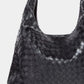 Fame Woven Faux Leather Tote Bag