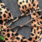 Lace-Up Backless Plunge One-Piece Swimwear