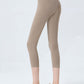 Wide Waistband Cropped Sports Leggings