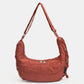Lace-Up Polyester Crossbody Bag