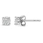 .925 Sterling Silver 1/10 Cttw Round Brilliant-Cut Lab Grown Diamond Miracle-Set Stud Earrings (F-G Color, VS1-VS2 Clarity)