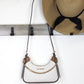 Michael Kors Wilma Small Vanilla PVC Chain Crossbody Bag