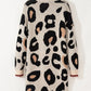 Leopard Open Front Long Sleeve Cardigan