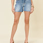 Judy Blue Full Size High Waist Raw Hem Denim Shorts