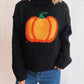 Pumpkin Turtleneck Long Sleeve Sweater