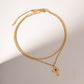 18K Gold-Plated Double Layered Cross Necklace
