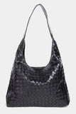 Fame Woven Faux Leather Tote Bag