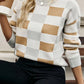 Color Block Round Neck Sweater