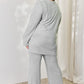 Basic Bae Full Size Ribbed High-Low Top and Wide Leg Pants Set