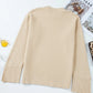 Textured Round Neck Long Sleeve Sweater