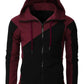 Men's Color Block Zip-Up Hoodie