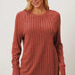Basic Bae Full Size Ribbed Thumbhole Sleeve T-Shirt