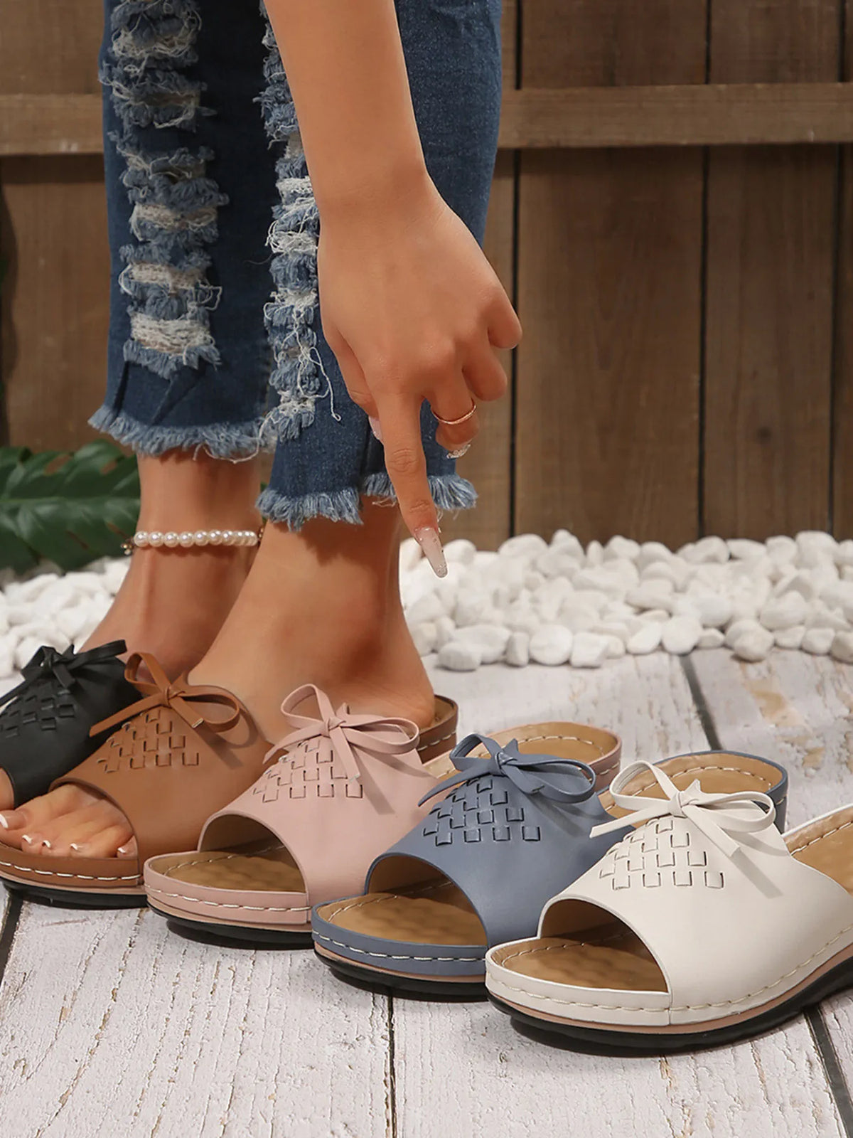 Bow Open Toe Sandals