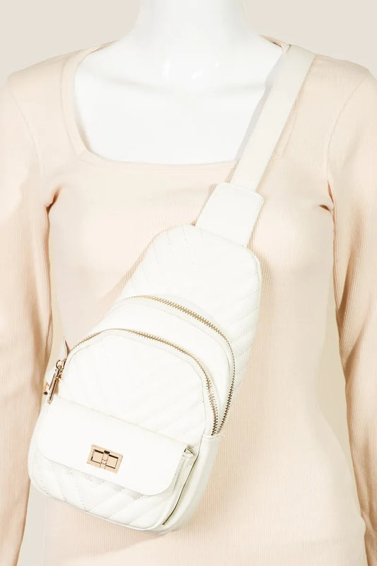 Fame Faux Leather Cushioned Sling Bag