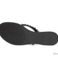 Tory Burch Everly Black Leather Chain Flip Flop Sandals