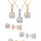 2-Pc. Set Diamond Solitaire Pendant Necklace & Matching Stud Earrings (5/8 Ct. T.W.) in 14K Gold