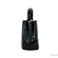Tory Burch (142566) Small Black Crocodile Embossed Leather Micro Satchel Handbag