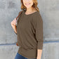 Basic Bae Full Size Round Neck Batwing Sleeve Top