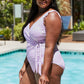 Marina West Swim Full Size Float On Ruffle Faux Wrap One-Piece in Carnation Pink