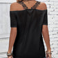Full Size Lace Detail Short Sleeve T-Shirt