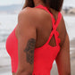 Crisscross Scoop Neck Swim Top