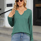Notched Long Sleeve T-Shirt