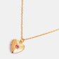 Zircon Heart Shape 14K Gold-Plated Pendant Necklace