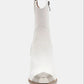 Beast Fashion Faux Leather Block Heel Boots with Side Zippers
