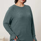 Basic Bae Full Size Ribbed Thumbhole Sleeve T-Shirt