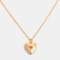 Zircon Heart Shape 14K Gold-Plated Pendant Necklace