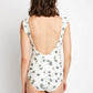 Marina West Swim Float On Ruffle Faux Wrap One-Piece in Daisy Cream
