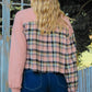 Hailey & Co Plaid Mixed Cropped Jacket