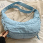 Lace-Up Polyester Crossbody Bag
