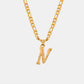 Titanium Steel Letter Pendant Necklace