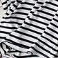 Striped Round Neck Short Sleeve T-Shirt with Bra