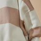 Color Block Round Neck Long Sleeve Sweater