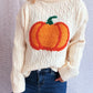 Pumpkin Turtleneck Long Sleeve Sweater