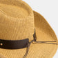 Fame Studded Bull Head Strap Straw Western Cowboy Hat