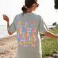 Letter Graphic Round Neck Short Sleeve T-Shirt