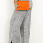 Slit Drawstring Jeans with Pockets