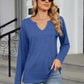 Notched Long Sleeve T-Shirt