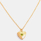 Zircon Heart Shape 14K Gold-Plated Pendant Necklace