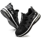 Kezhiho Steel Toe Shoes for Women Air Cushion Lightweight Work Shoes Comfortable Breathable Puncture Proof Slip Resistant Sneakers Indestructible Construction Industrial Safety Shoes (D0240139.5)