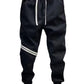 Men's Plus Size Drawstring Striped Joggers
